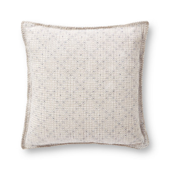 Chris Loves Julia x LoloiPCJ0005 Ivory  Blue 22 x 22 Pillow