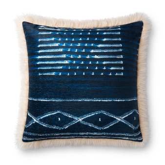 Loloi P0786 Multi  Ivory 22 x 22 Cover Only Pillow