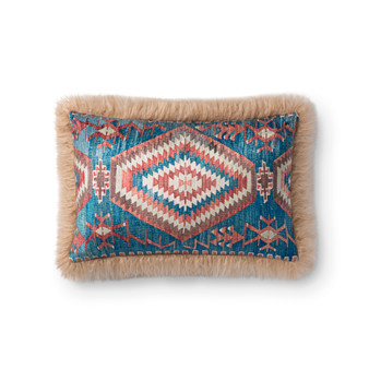 Loloi II P0798 Multi  Beige 13 x 21 Cover Only Pillow