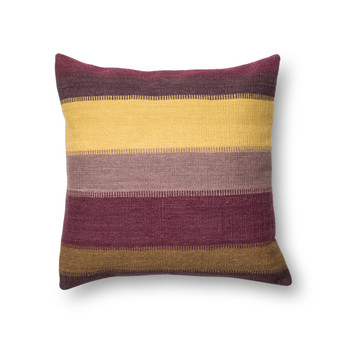 Loloi P0164 Plum  Multi 22 x 22 Cover wPoly Pillow