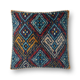 Loloi P0591 Multi 22 x 22 Cover wPoly Pillow