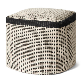 Loloi II LPF0040 Black  Ivory 18W x 18D x 18HCover Only Pillow