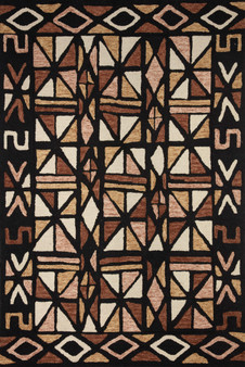 Loloi II Nala Spice  Black 18 x 18 Sample Rug