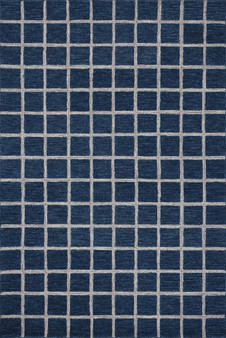 Chris Loves Julia x Loloi Polly Navy  Silver 18 x 18 Sample Rug