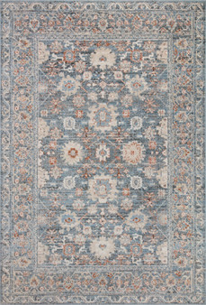 Loloi II Odette Sky  Rust 18 x 18 Sample Rug