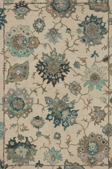 Loloi Padma Ivory  Blue 18 x 18 Sample Rug