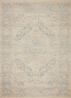 Loloi Priya Bone  Bluestone 18 x 18 Sample Rug
