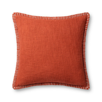 Loloi PLL0109 Orange 22 x 22 Cover wPoly Pillow