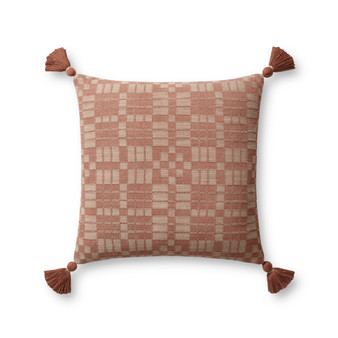 Chris Loves Julia x Loloi Ellery Clay 18 x 18 Cover wPoly Pillow