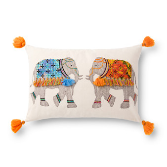 Loloi P0871 Natural  Multi 13 x 21 Cover wPoly Pillow