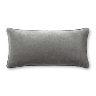 Chris Loves Julia x Loloi Liza Grey 12 x 27 Cover wPoly Pillow