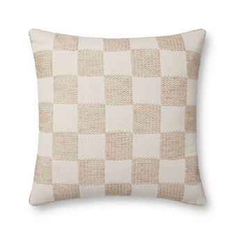 Loloi II PLL0123 Beige 22 x 22 Cover wPoly Pillow