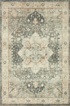 Loloi II Rosette Slate  Ivory 18 x 18 Sample Rug