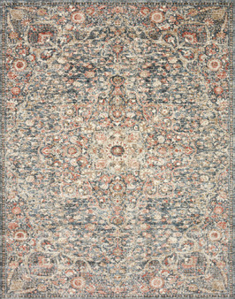Loloi II Saban Blue  Spice 18 x 18 Sample Rug