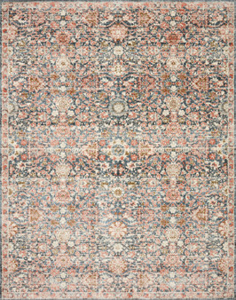 Loloi II Saban Navy  Rust 18 x 18 Sample Rug