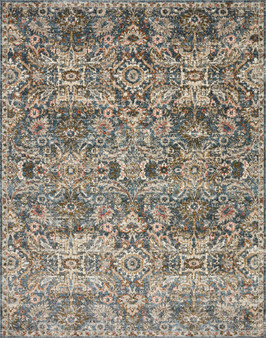 Loloi II Saban Blue  Sand 18 x 18 Sample Rug