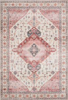 Loloi II Skye Ivory  Berry 18 x 18 Sample Rug