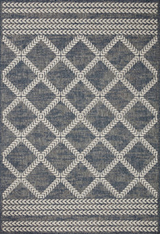 Loloi II Rainier Denim  Ivory 18 x 18 Sample Rug (1)