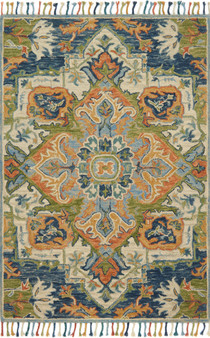 Loloi Zharah Blue  Multi 18 x 18 Sample Rug