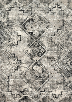 Loloi Viera Grey  Black 18 x 18 Sample Rug