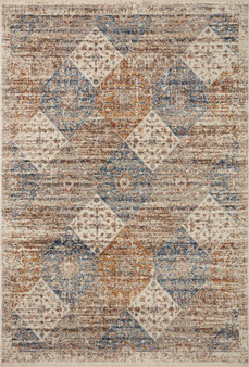 Loloi II Sorrento Ivory  Multi 18 x 18 Sample Rug