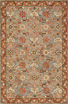Loloi Victoria Slate  Terracotta 18 x 18 Sample Rug