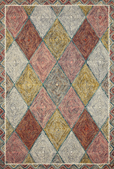 Loloi II Spectrum Turquoise  Fiesta 18 x 18 Sample Rug
