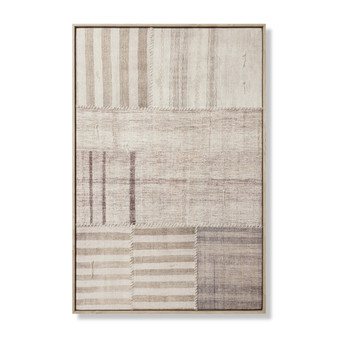 Loloi Pieced Work Beige  Brown 3-5 x 4-11 Wall Art