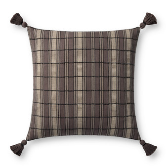Brigette Romanek PBR0001 Brown  Beige 22 x 22 Cover Only Pillow