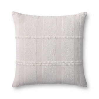 Loloi PLL0126 Ivory 22 x 22 Cover wPoly Pillow