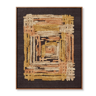 Loloi Intersecting Gold  Orange 2 x 2-6 Wall Art