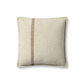 Brigette Romanek PBR0014 Natural  Tan 18 x 18 Cover Only Pillow