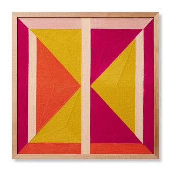 Loloi Square Dance Orange  Pink 2 x 2 Wall Art