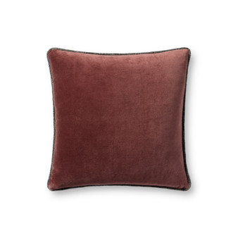 Chris Loves Julia x Loloi Liza Wine 18 x 18 Cover w Down Pillow