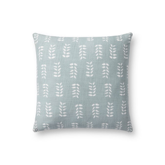 Chris Loves Julia x Loloi Tully Light Blue 18 x 18 Cover Only