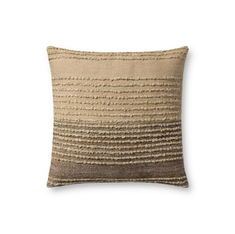 Brigette Romanek PBR0005 Brown  Natural 18 x 18 Cover Only Pillow