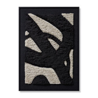 Loloi Pushing Boundaries Black  Ivory 2-8 x 3-8 Wall Art