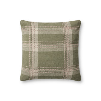 Jean Stoffer x Loloi PJS0016 Green  Multi 18 x 18 Cover Only Pillow