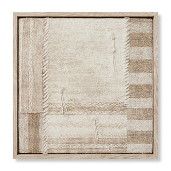 Loloi Patchwork A Beige  Brown 1-5 x 1-5 Wall Art
