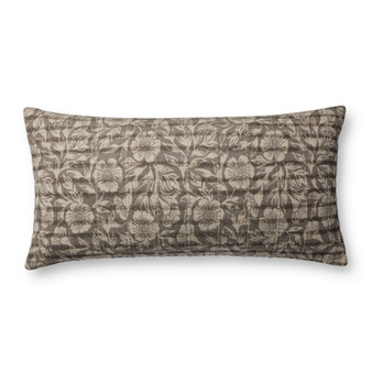 Jean Stoffer x Loloi PJS0021 Chocolate 12 x 27 Cover wPoly Pillow