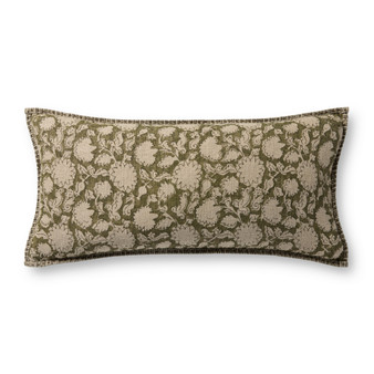 Loloi Green 12 x 27 Cover wDown Pillow