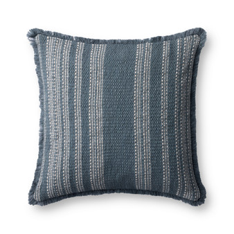 Loloi PLL0131 Blue  Ivory 20 x 20 Cover wPoly Pillow