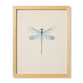 Loloi Dragonfly Blue Blue  Beige 1 x 1-3 Wall Art