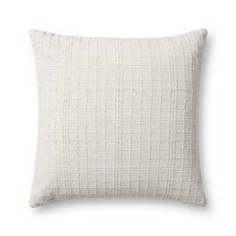 Jean Stoffer x Loloi PJS0015 Ivory 22 x 22 Cover wPoly Pillow