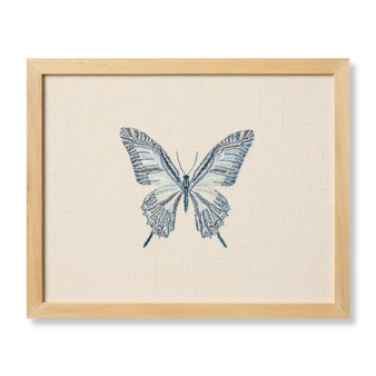 Loloi Butterfly Blue Ivory  Blue 1 x 1-3 Wall Art
