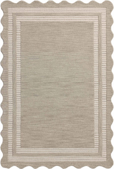 Chris Loves Julia x Loloi Scottie Fog  Ivory 18 x 18 Sample Rug