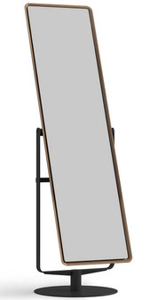 BDI Standing Mirror Continuum Rectangle Shape in Natural Walnut