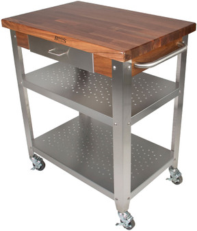 John Boos  Co. Walnut Cucina Elegante Kitchen Cart