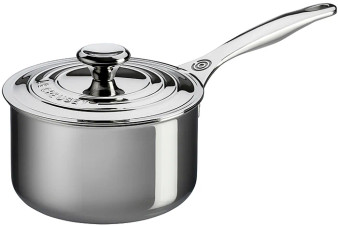 Le Creuset 3 Qt. Stainless Steel Saucepan With Lid