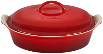 Le Creuset Heritage 4 Quart Cerise Oval Casserole
